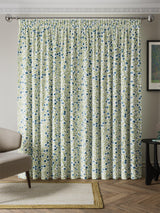 John Lewis x Iversen Floret Blackout Pencil Pleat Curtains 167x228cm Glacier