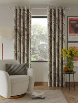 John Lewis Caladium Pair Lined Eyelet Curtains W228 x Drop 137cm - Avocado