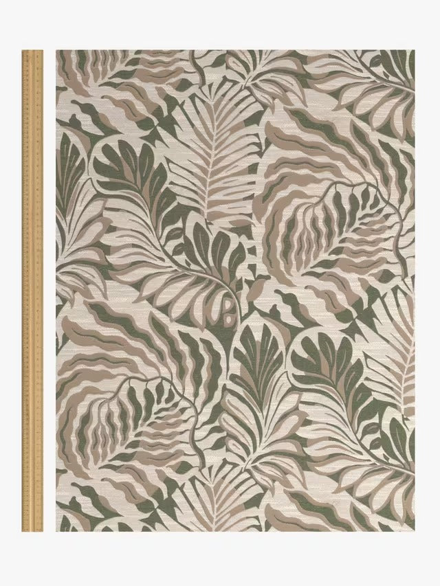 John Lewis Caladium Pair Lined Eyelet Curtains W228 x Drop 137cm - Avocado
