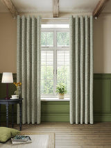 John Lewis Hidcote Weave Pair Lined Eyelet Curtains 228 x 228cm - Green