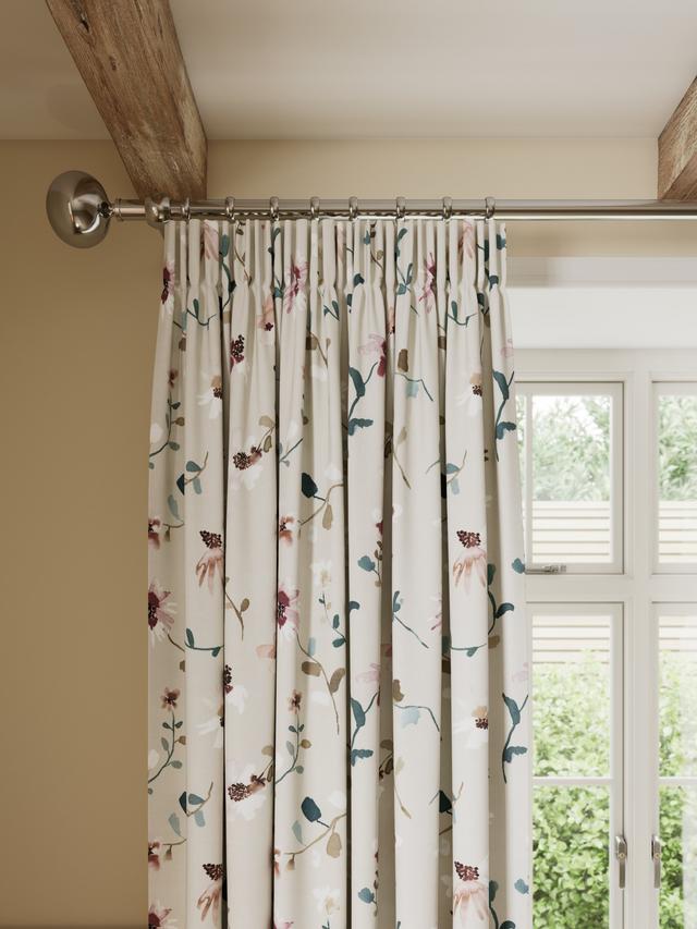 John Lewis Isabelle Blackout Pencil Pleat Curtains 228 x 137cm Light Seafoam