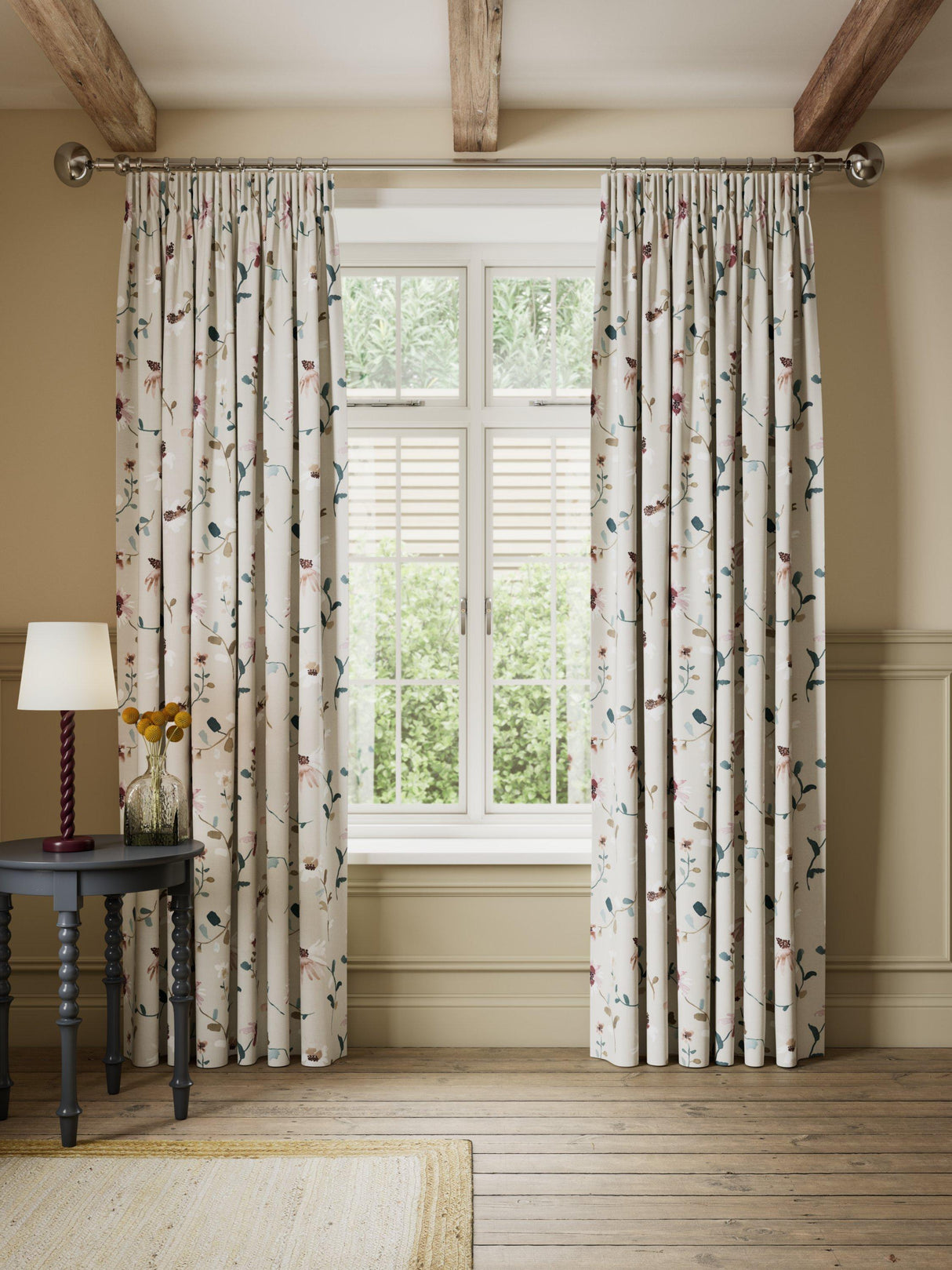 John Lewis Isabelle Blackout Pencil Pleat Curtains 228 x 137cm Light Seafoam