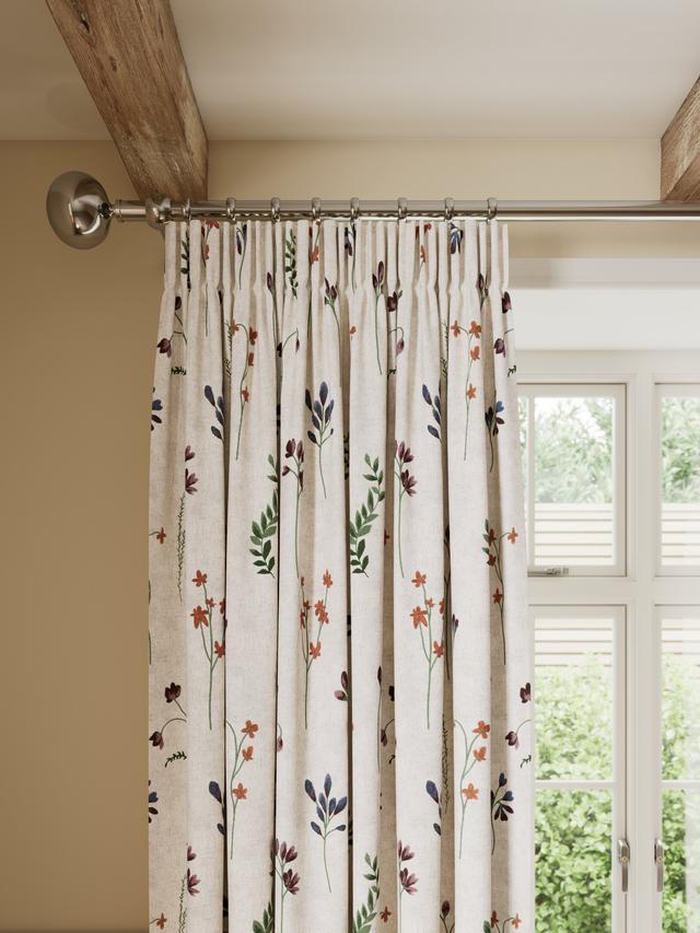 John Lewis Joni Embroidery Lined Pencil Pleat Curtains - Multi 228 x 137 cm