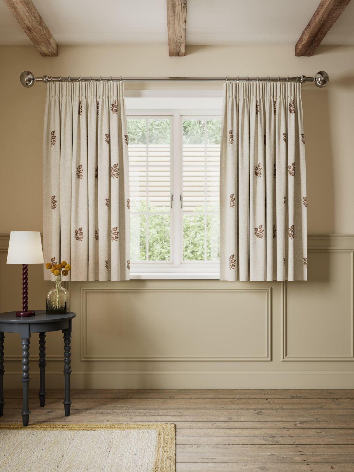 John Lewis Ariana Pair Lined Pencil Pleat Curtains W167 x D274cm - Natural