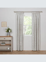 Morris & Co Strawberry Lined Pencil Pleat Curtains W167 x D228cm - Natural