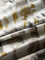 Harlequin Takara Pair Lined Eyelet Curtains Mustard/Charcoal - W228 x 182cm