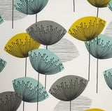 Sanderson Dandelion Clocks Pair Lined Eyelet Curtains W167 x D137cm - Aqua