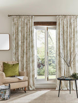 Laura Ashley Pussy Willow Lined Pencil Pleat Curtains W223 x 229cm Off White