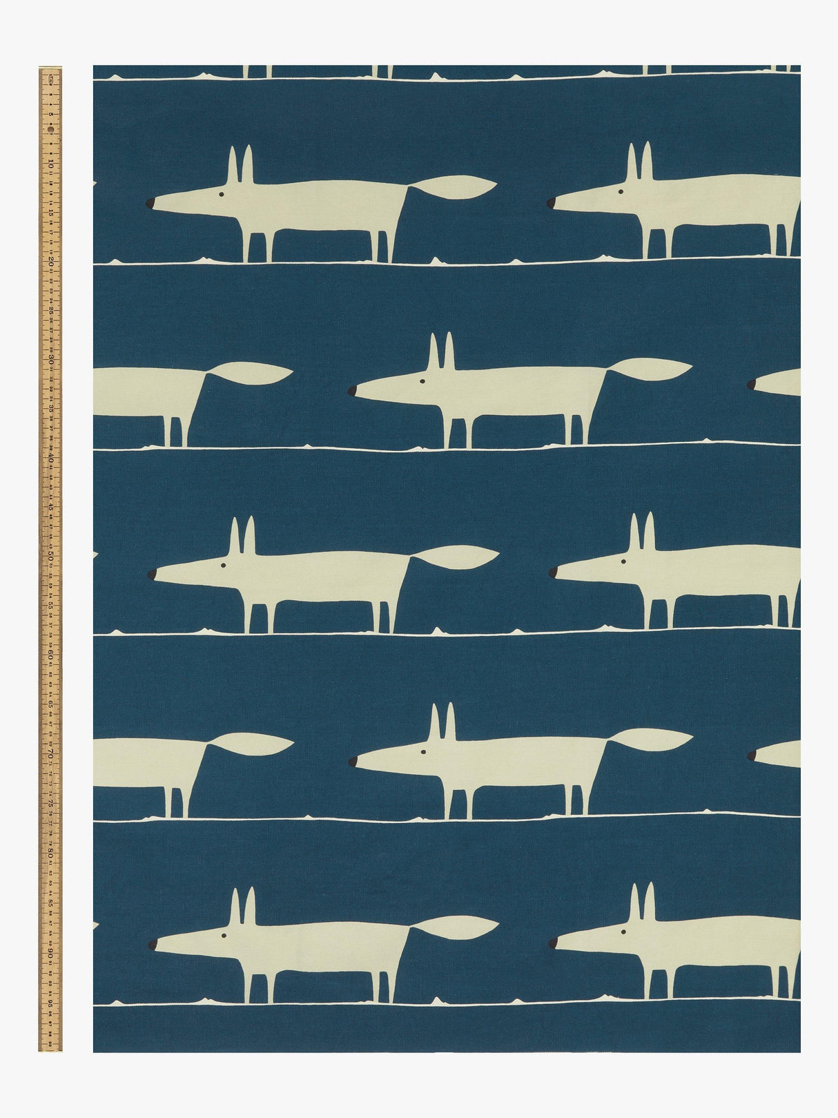 Scion Mr Fox Pair Fully Lined Eyelet Curtains Cotton Navy W167 x Drop 228cm