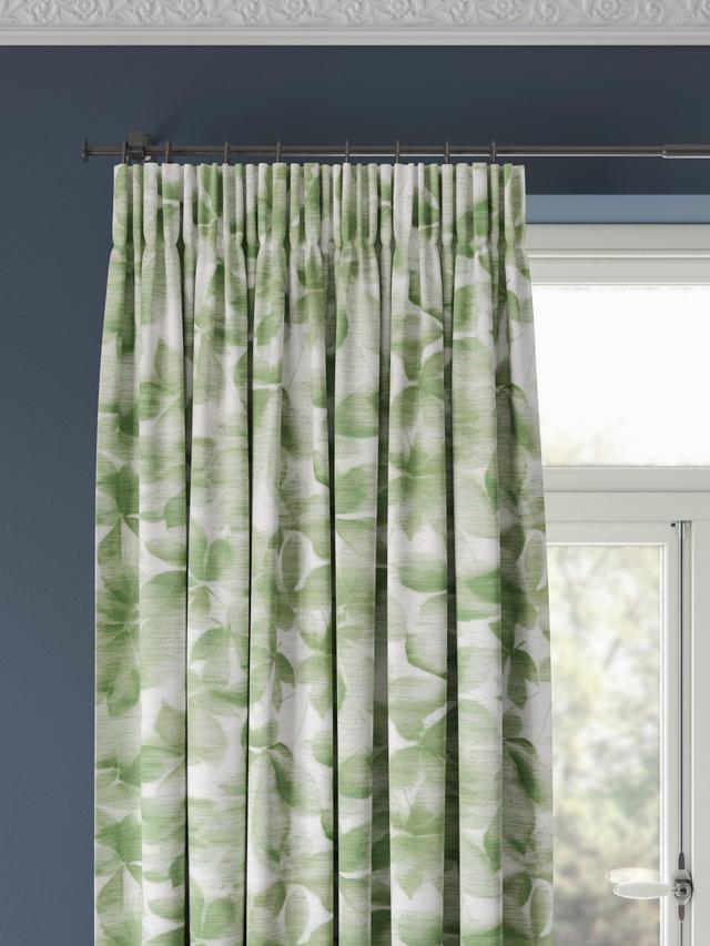 Harlequin Grounded Pair Lined Pencil Pleat Curtains - W228 x D228cm - Green