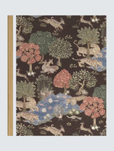 Pamir Garden Pair Lined Pencil Pleat Curtains W228 x D182cm - Walnut/Olive