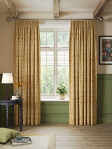 John Lewis Tamizart Pair Lined Pencil Pleat Curtains W167 x D182cm - Ochre