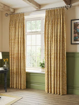 John Lewis Tamizart Pair Lined Pencil Pleat Curtains W167 x D182cm - Ochre
