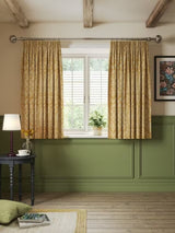 John Lewis Tamizart Pair Lined Pencil Pleat Curtains W167 x D182cm - Ochre