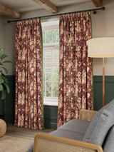 John Lewis Stapleton Lined Pencil Pleat Curtains - Mulberry W228 x D 228cm