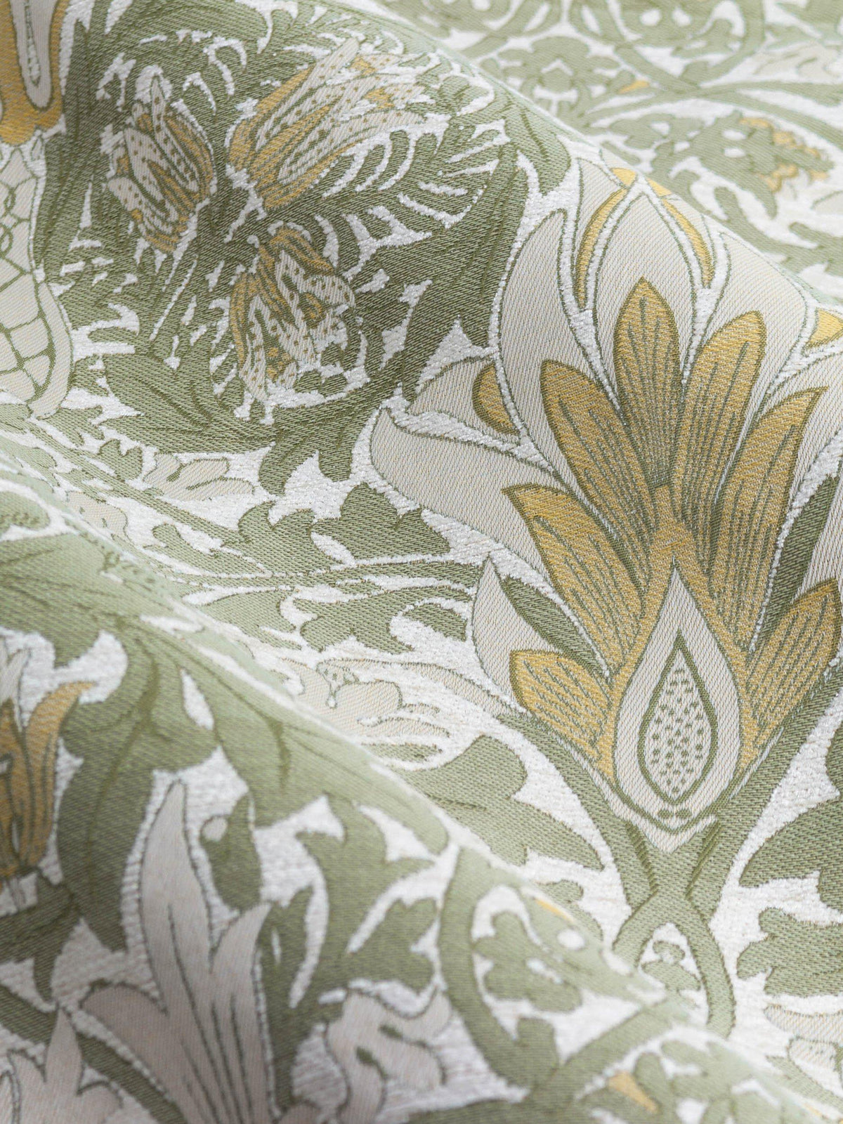 Morris & Co Snakeshead Pencil Pleat Curtains 229 x 229cm - Sunflower/Stone