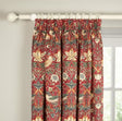Morris & Co. Strawberry Thief Lined Pencil Pleat Curtains 167 x 228cm - Red - Kazoop 