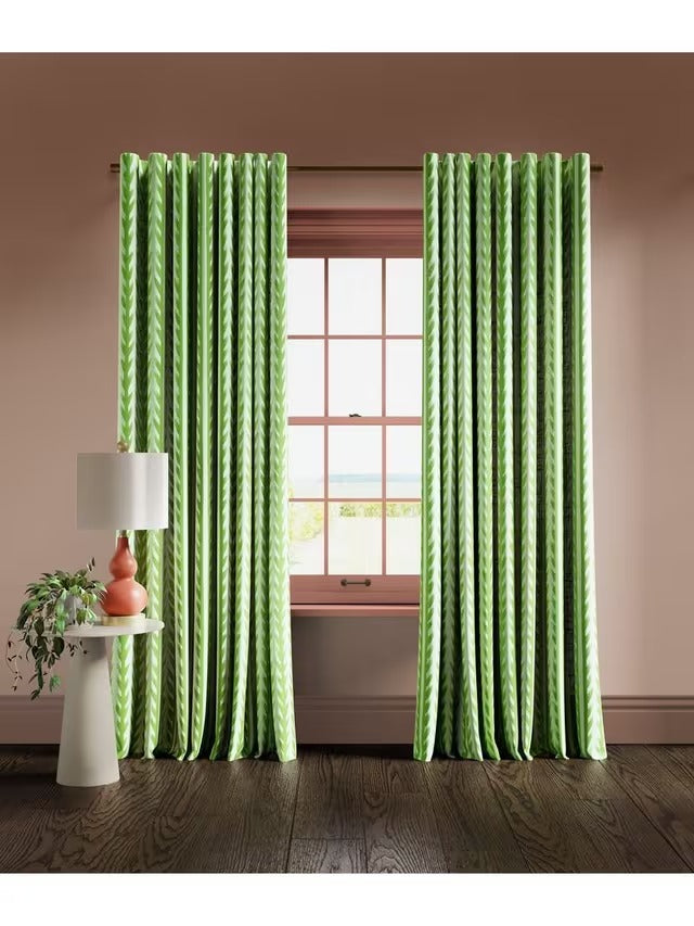 Harlequin x Sophie Robinson Sticky Grass Multiway Curtains Emerald 228x228cm