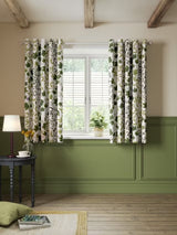 Sanderson Sycamore & Oak Pair Lined Eyelet Curtains Sky Blue/Kale W228x182cm