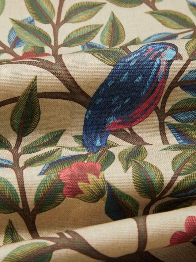 Morris & Co. Kelmscott Tree Lined Pencil Pleat Curtains 167 x 137cm - Multi