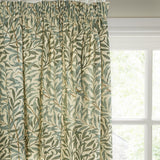 Morris & Co. Willow Bough Lined Pencil Pleat Curtains 228 x 228cm - Green