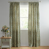 Morris & Co. Willow Bough Lined Pencil Pleat Curtains 228 x 228cm - Green