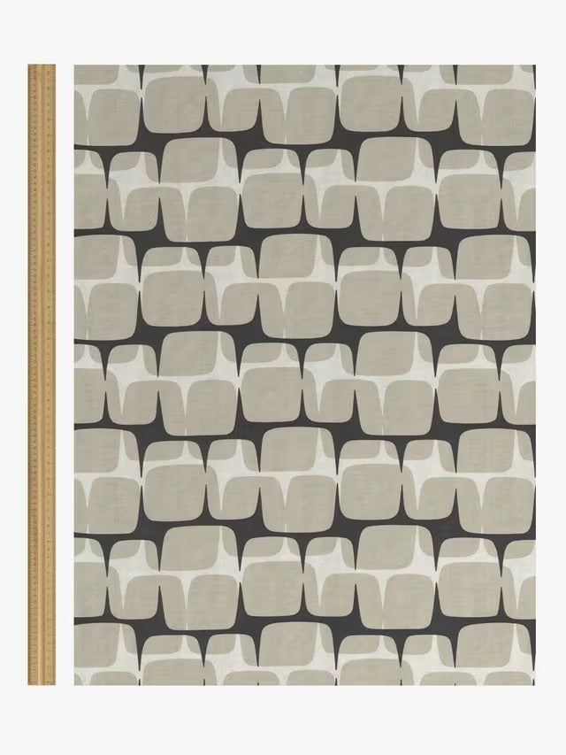 Scion Going Lohko Pair Lined Eyelet Curtains W167 x D182cm - Putty/Charcoal