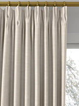 John Lewis Cotton Slub Lined Pencil Pleat Curtains Putty - W167 x Drop 182cm