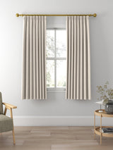 John Lewis Cotton Slub Lined Pencil Pleat Curtains Putty - W167 x Drop 182cm