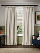 John Lewis Tonal Yarn Lined Pencil Pleat Curtains W167 x D182cm Alabaster
