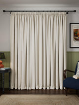 John Lewis Tonal Yarn Pair Lined Pencil Pleat Curtains Alabaster 167 x 274cm