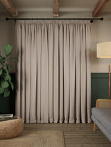 John Lewis Brushed Herringbone Pencil Pleat Curtains Alabaster 167 x 228cm
