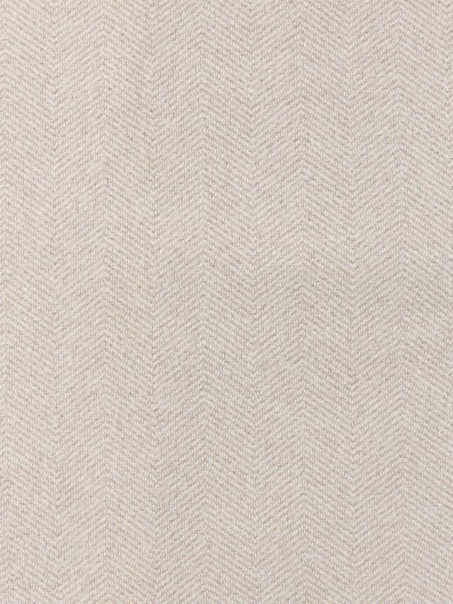 John Lewis Herringbone Blackout Pencil Pleat Curtains 228x228cm - Alabaster