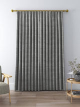 John Lewis Herringbone Lined Pencil Pleat Curtains W228 x D274cm - Slate