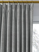 John Lewis Herringbone Lined Pencil Pleat Curtains W228 x D274cm - Slate