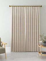 John Lewis Herringbone Lined Pencil Pleat Curtains W228 x D274cm Marshmallow - Kazoop 