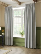 John Lewis Ticking Stripe Lined Pencil Pleat Curtains Loch Blue W167 x 182cm