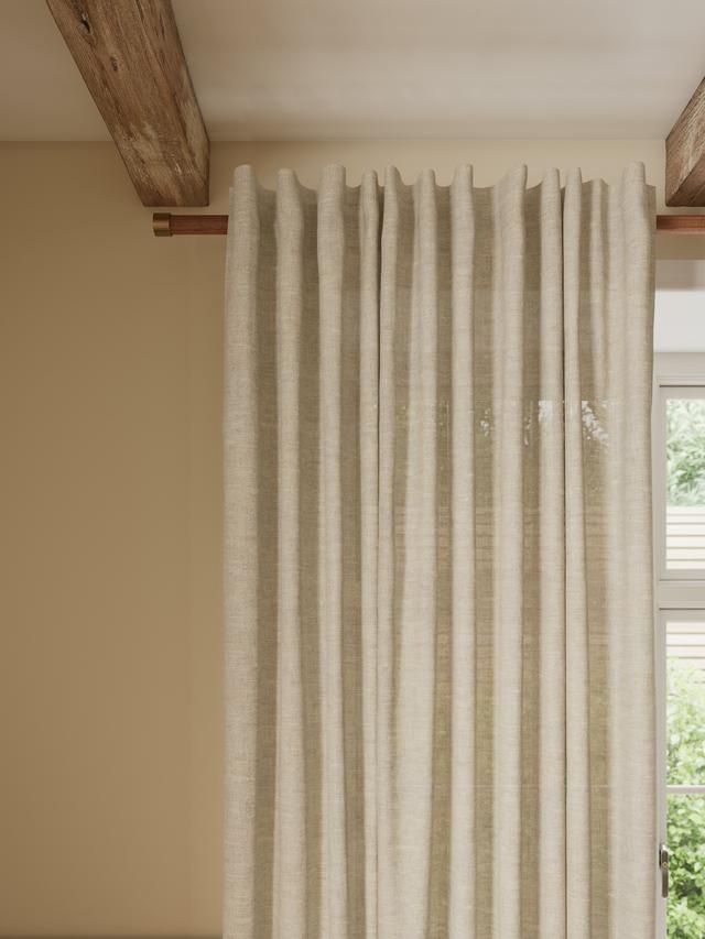 John Lewis Premium Slot Top/Hidden Tab Voile Panel - Natural W280 x D274 cm