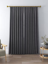 John Lewis Weave Pair Thermal Lined Pencil Pleat Curtains 228x182cm - Steel - Kazoop 