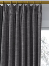 John Lewis Weave Pair Thermal Lined Pencil Pleat Curtains 228x182cm - Steel - Kazoop 