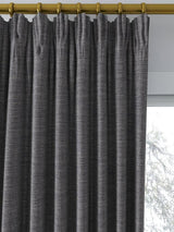 John Lewis Pair Blackout Lined Pencil Pleat Curtains W228 x D228cm - Steel