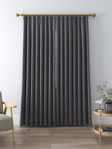 John Lewis Pair Blackout Lined Pencil Pleat Curtains W228 x D228cm - Steel