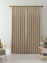 John Lewis Pair Blackout Lined Pencil Pleat Curtains W228 x D228cm Natural - Kazoop 