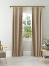 John Lewis Textured Weave Pair Blackout Curtains W228 x Drop 274cm - Natural - Kazoop 