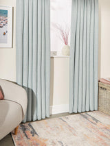 John Lewis Textured Weave Blackout Pencil Pleat Curtains Duck Egg W167x137cm