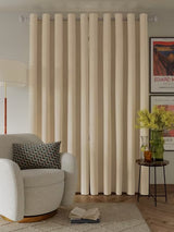 John Lewis Textured Weave Blackout Lined Eyelet Curtains Oatmeal 228 x 182cm