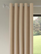 John Lewis Textured Weave Blackout Eyelet Curtains 228 x 228 cm - Oatmeal