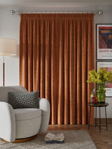 John Lewis Textured Weave Blackout Pencil Pleat Curtains Sienna W228 x 182cm