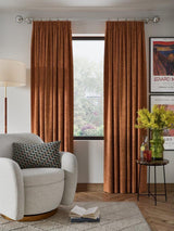 John Lewis Textured Pair Blackout Pencil Pleat Curtains W228 x D274cm Sienna