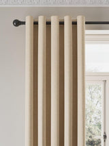 John Lewis Velvet Chenille Thermal Lined Eyelet Curtains 167x274 Chalk Cream